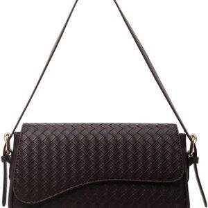 Shoulder Bag for Women Vegan Leather Hobo Handbags Y2K Trendy Saddle Bag Clutch
